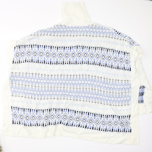 Blue Motion Womens Blue  Knit Cape Jumper Size M