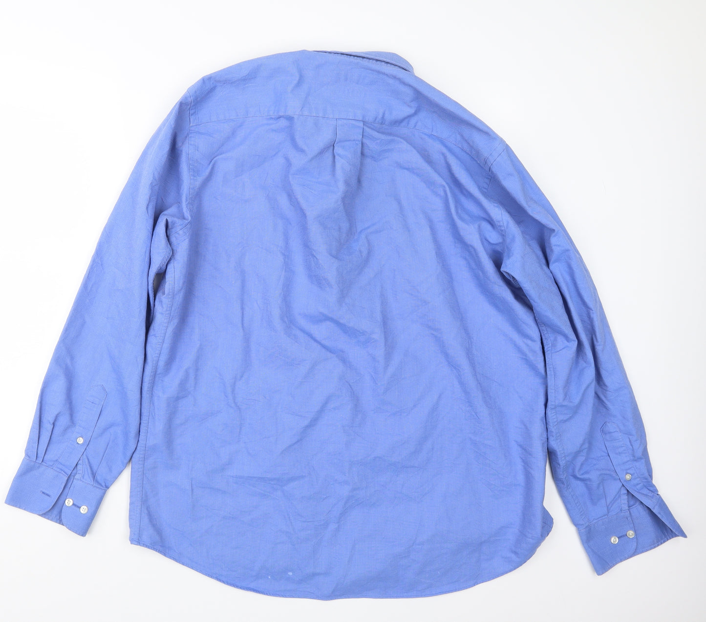 Marks and Spencer Mens Blue    Button-Up Size 16.5