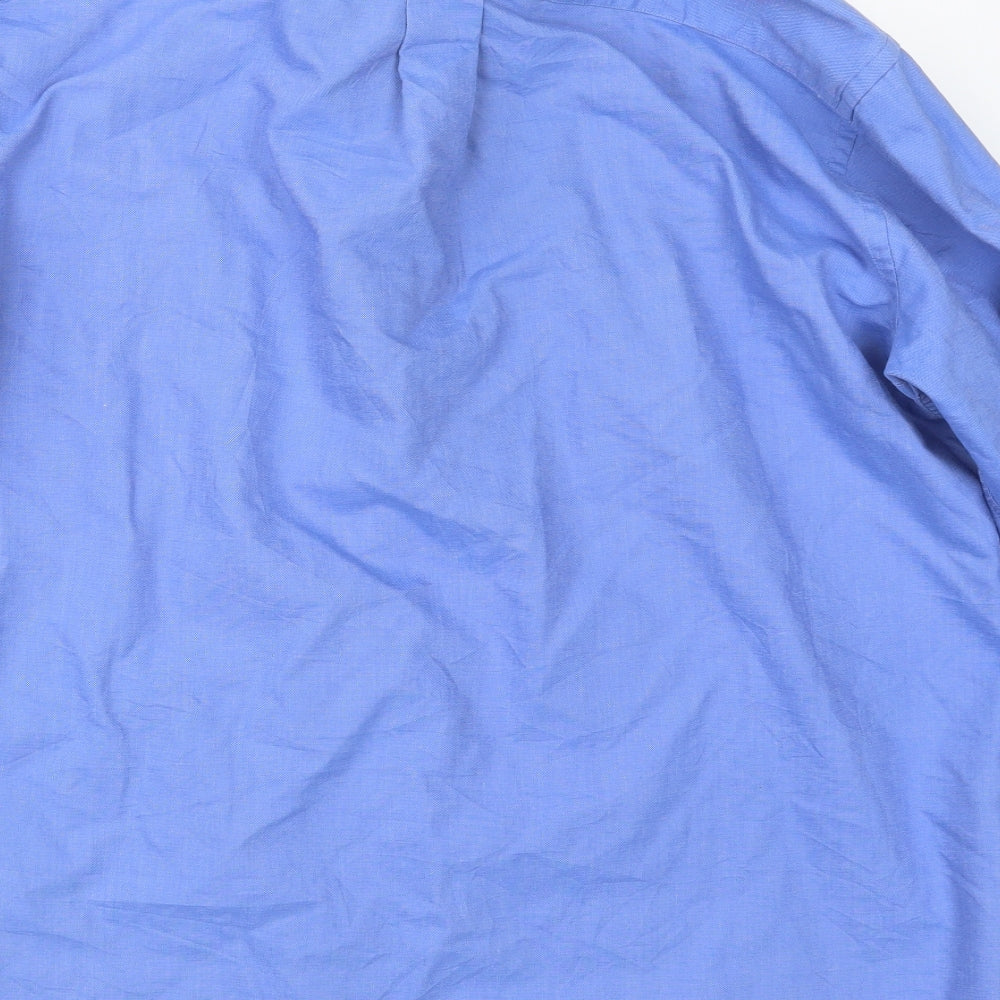 Marks and Spencer Mens Blue    Button-Up Size 16.5