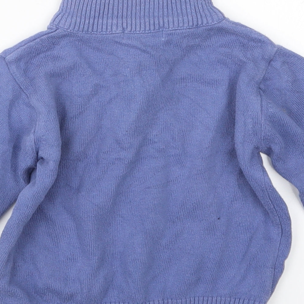 A&J Boys Blue  Knit Pullover Sweatshirt Size 3 Years