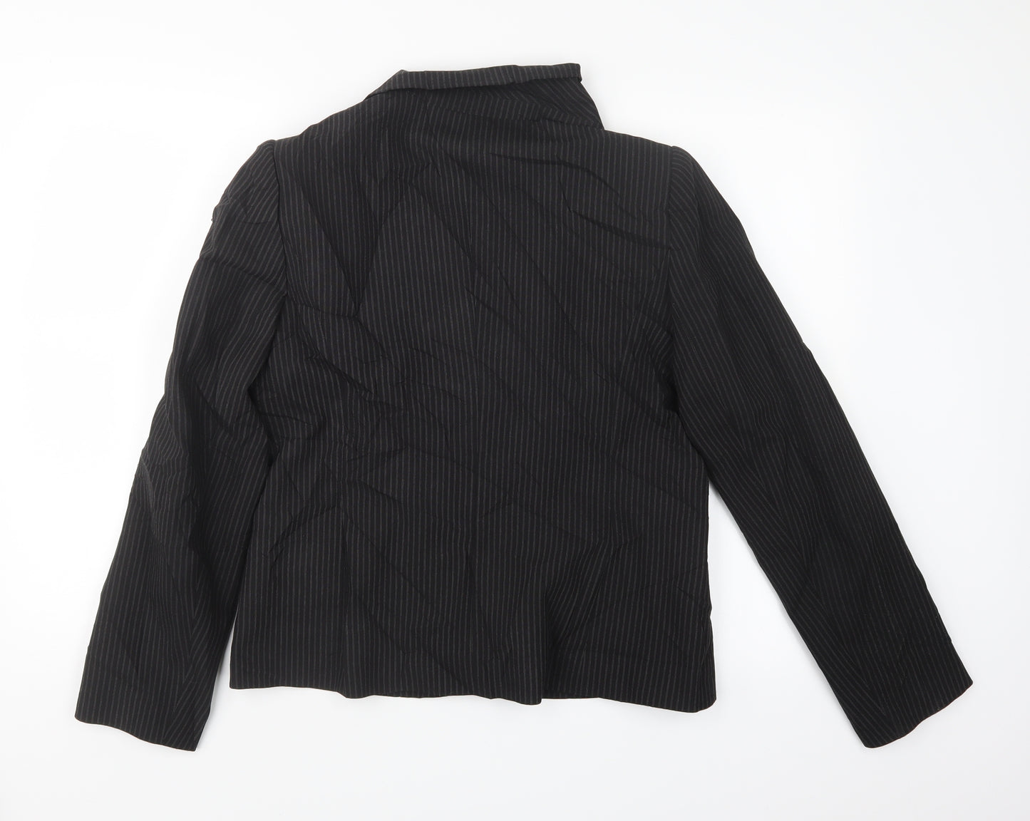 Papaya Womens Black Striped  Jacket Blazer Size 16