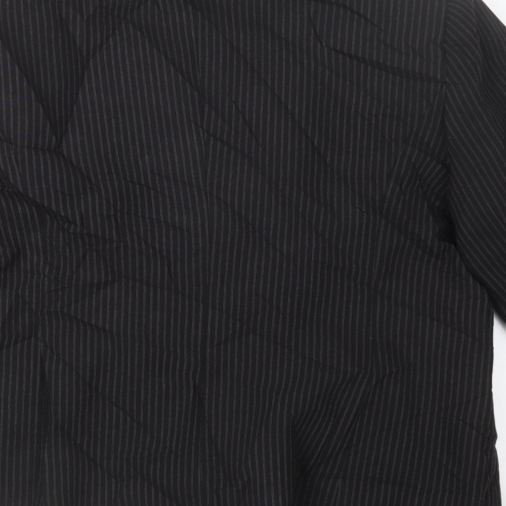 Papaya Womens Black Striped  Jacket Blazer Size 16
