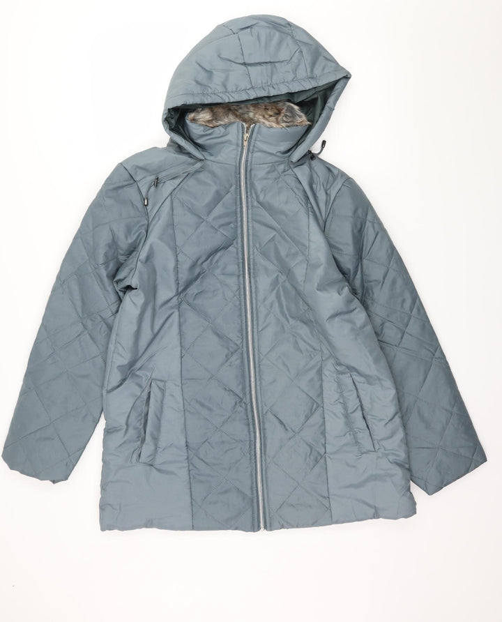 Anne De Lancay Womens Grey   Parka Coat Size S
