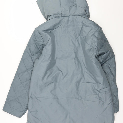 Anne De Lancay Womens Grey   Parka Coat Size S