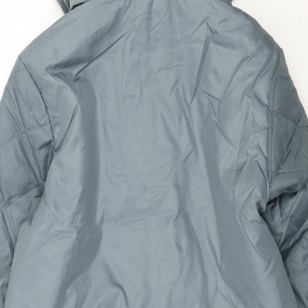 Anne De Lancay Womens Grey   Parka Coat Size S