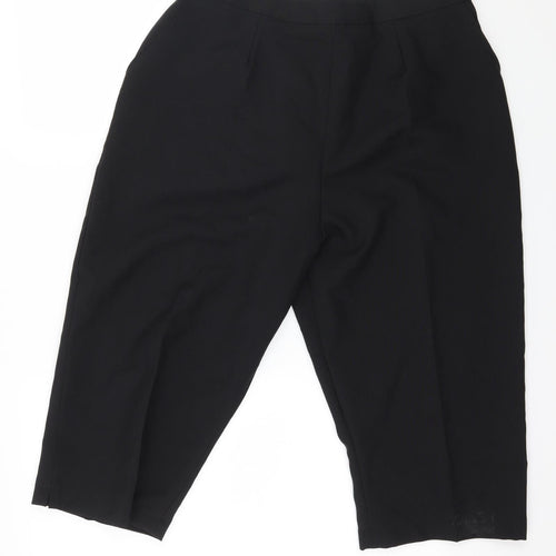 Preworn Womens Black   Cropped Trousers Size 20 L20 in
