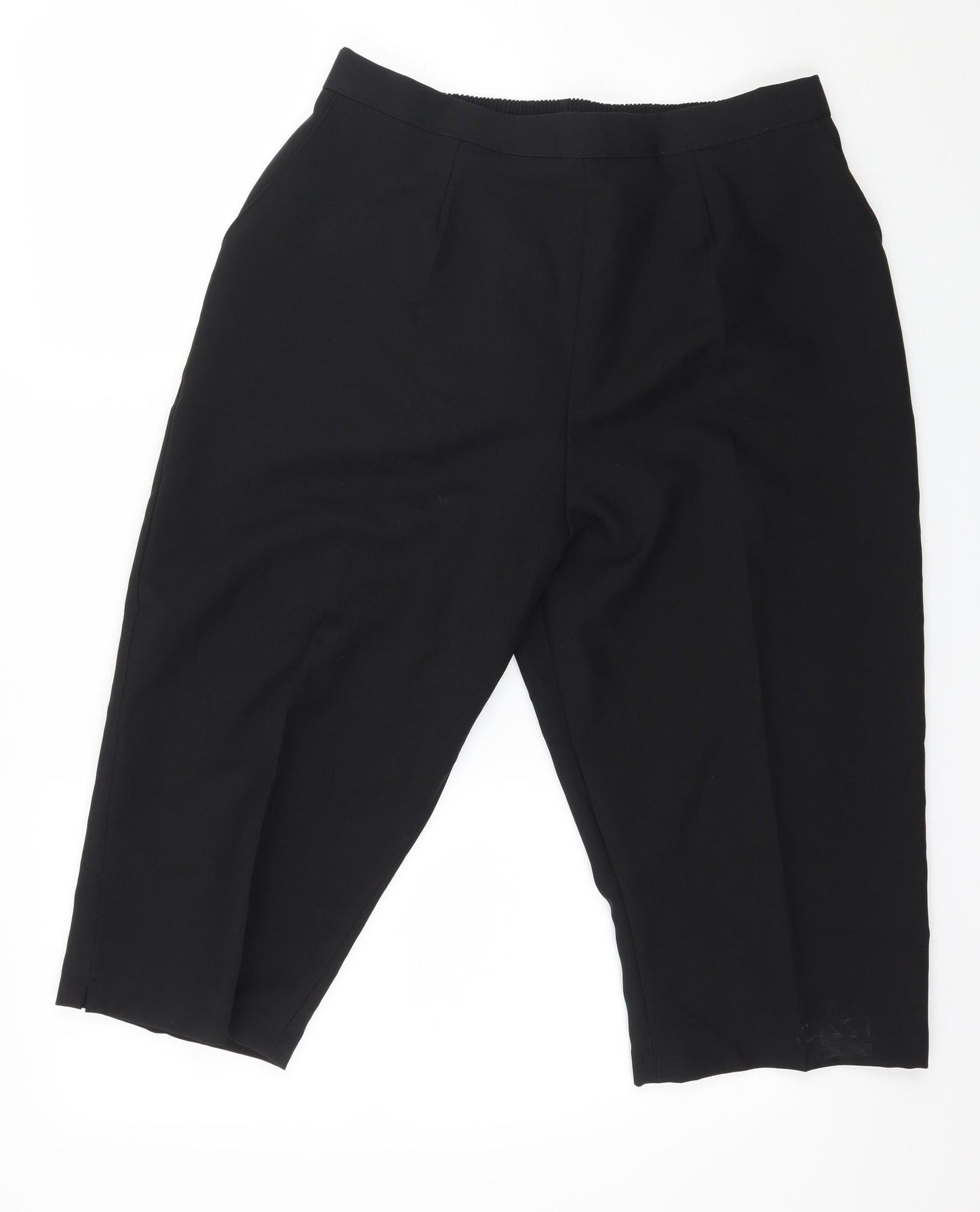 Preworn Womens Black   Cropped Trousers Size 20 L20 in