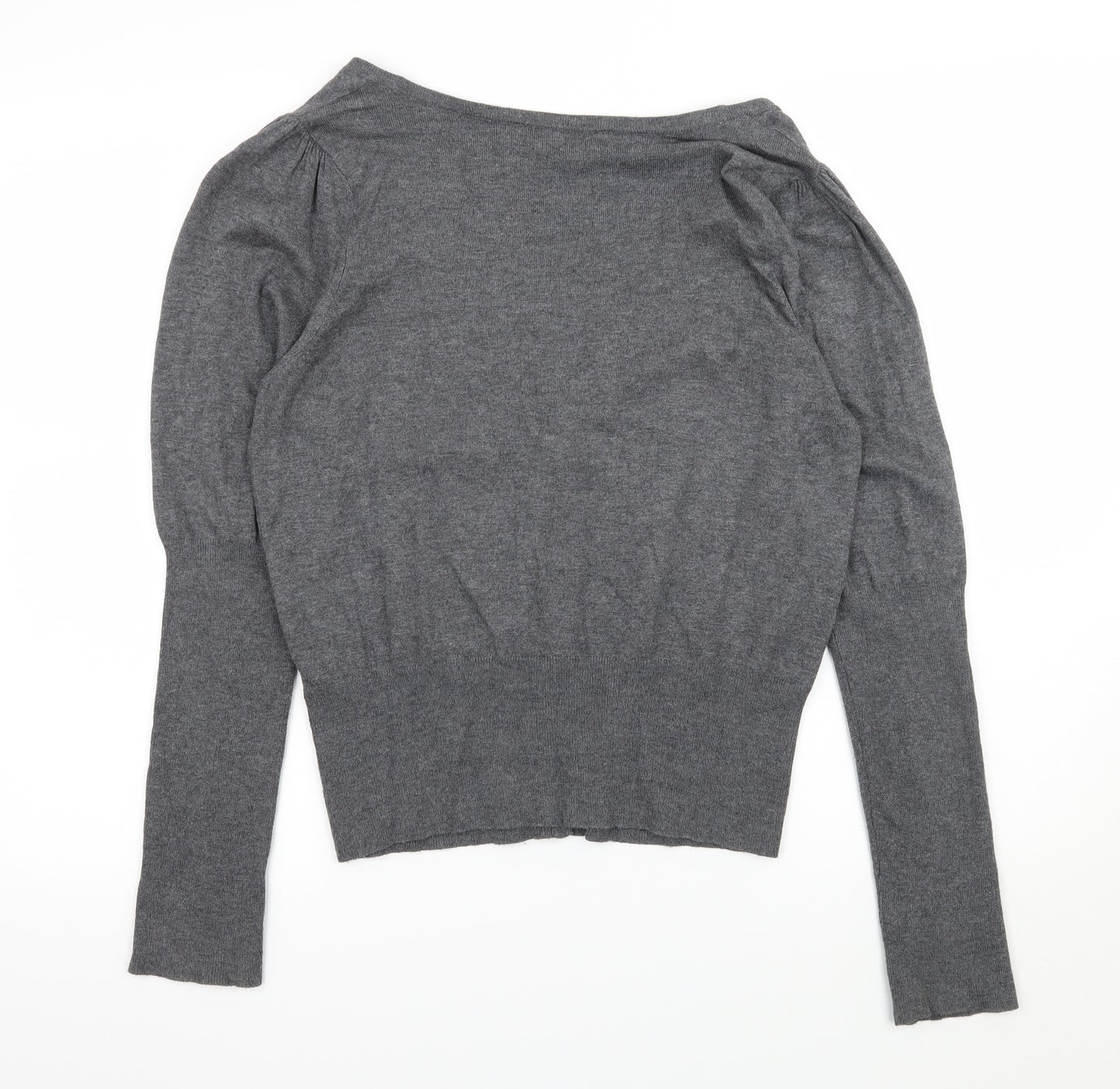 Dorothy Perkins Womens Grey  Knit Cardigan Jumper Size 16