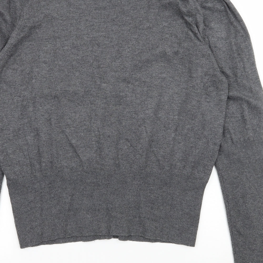 Dorothy Perkins Womens Grey  Knit Cardigan Jumper Size 16