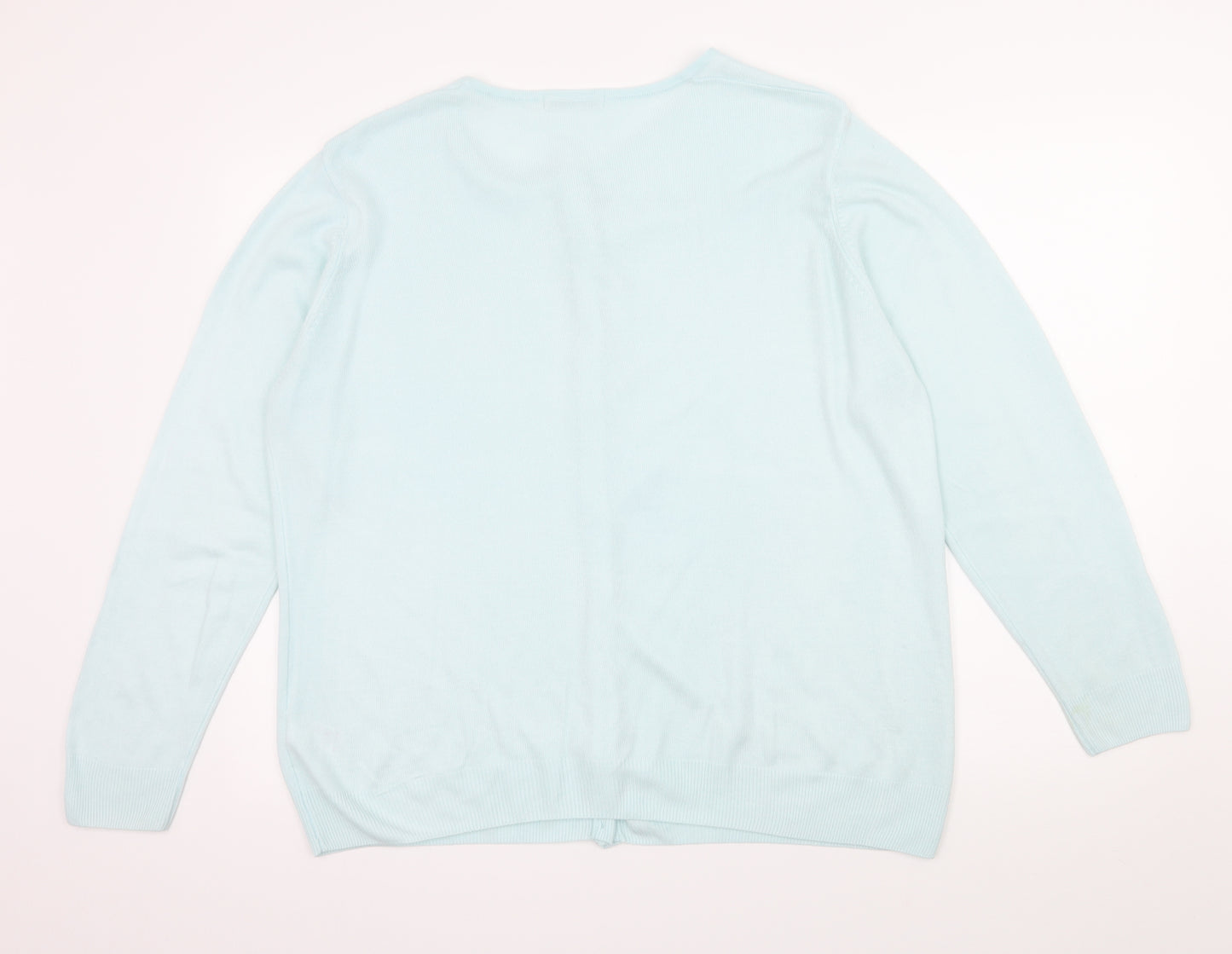 Marks and Spencer Womens Blue  Knit Cardigan Jumper Size 20