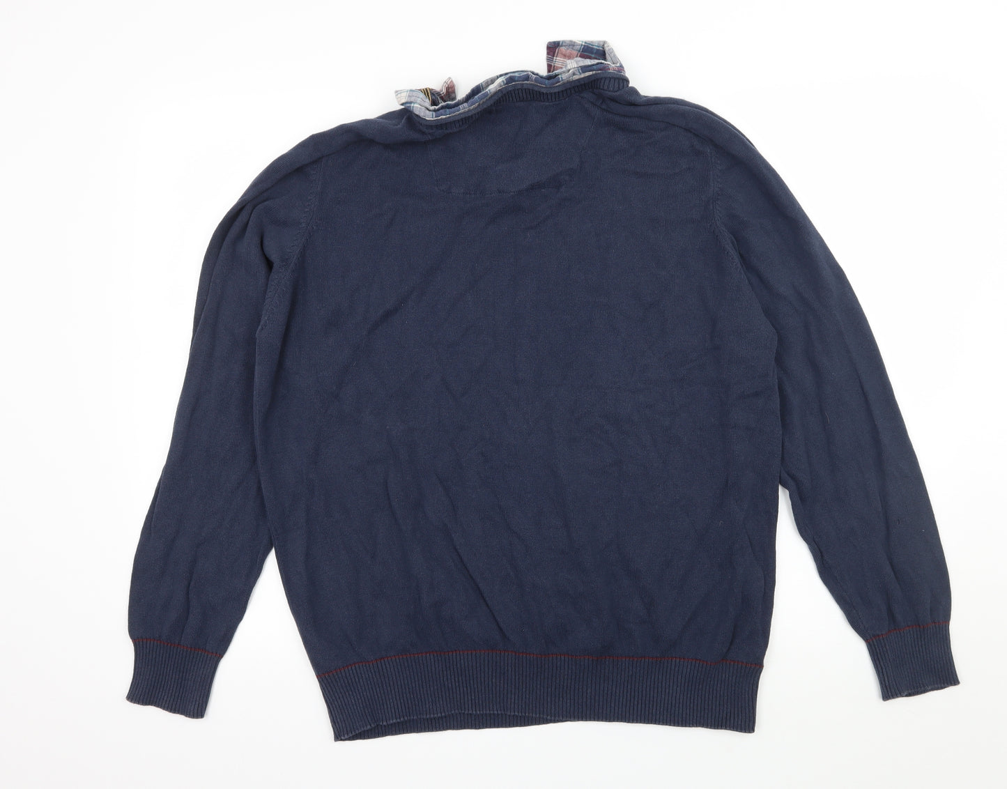 Boston Crew Mens Blue  Knit Pullover Jumper Size XL