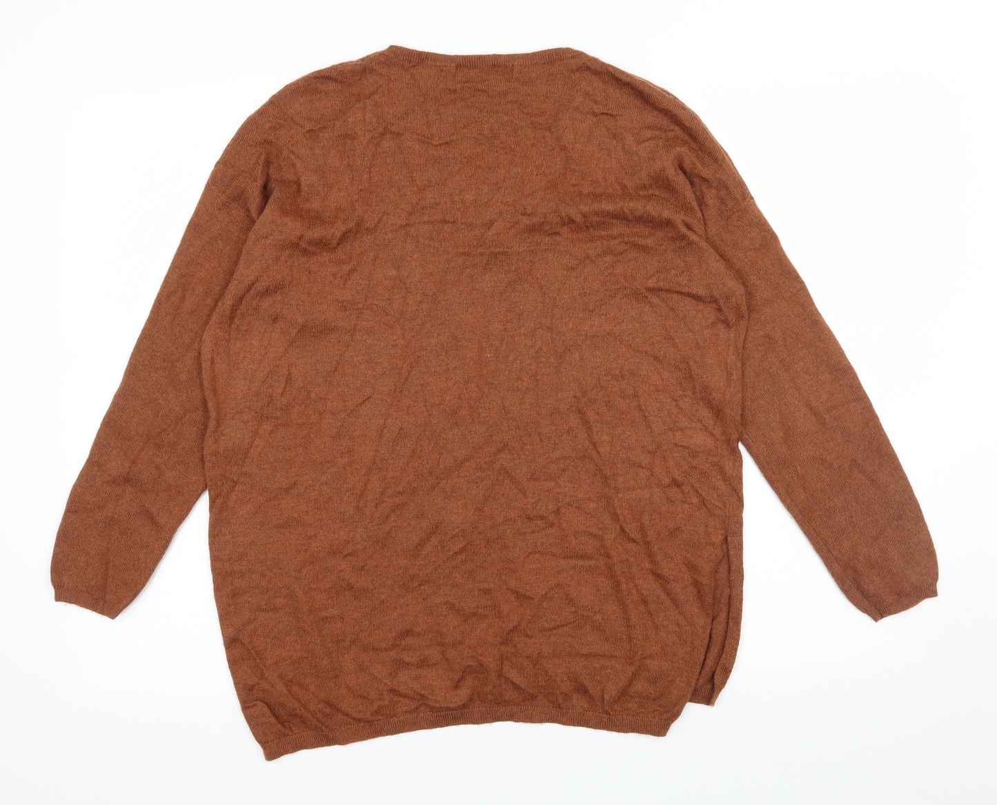 Marks and Spencer Womens Brown  Knit Pullover Jumper Size 8
