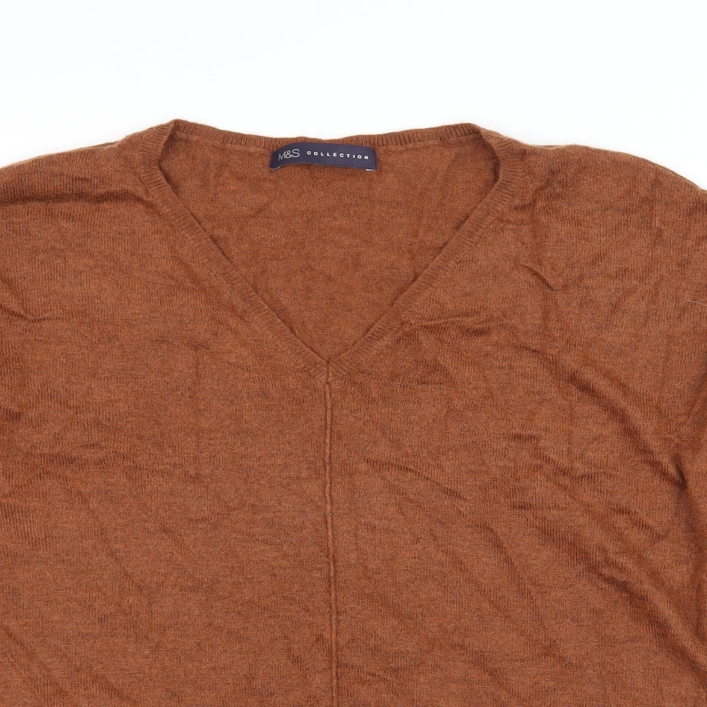 Marks and Spencer Womens Brown  Knit Pullover Jumper Size 8