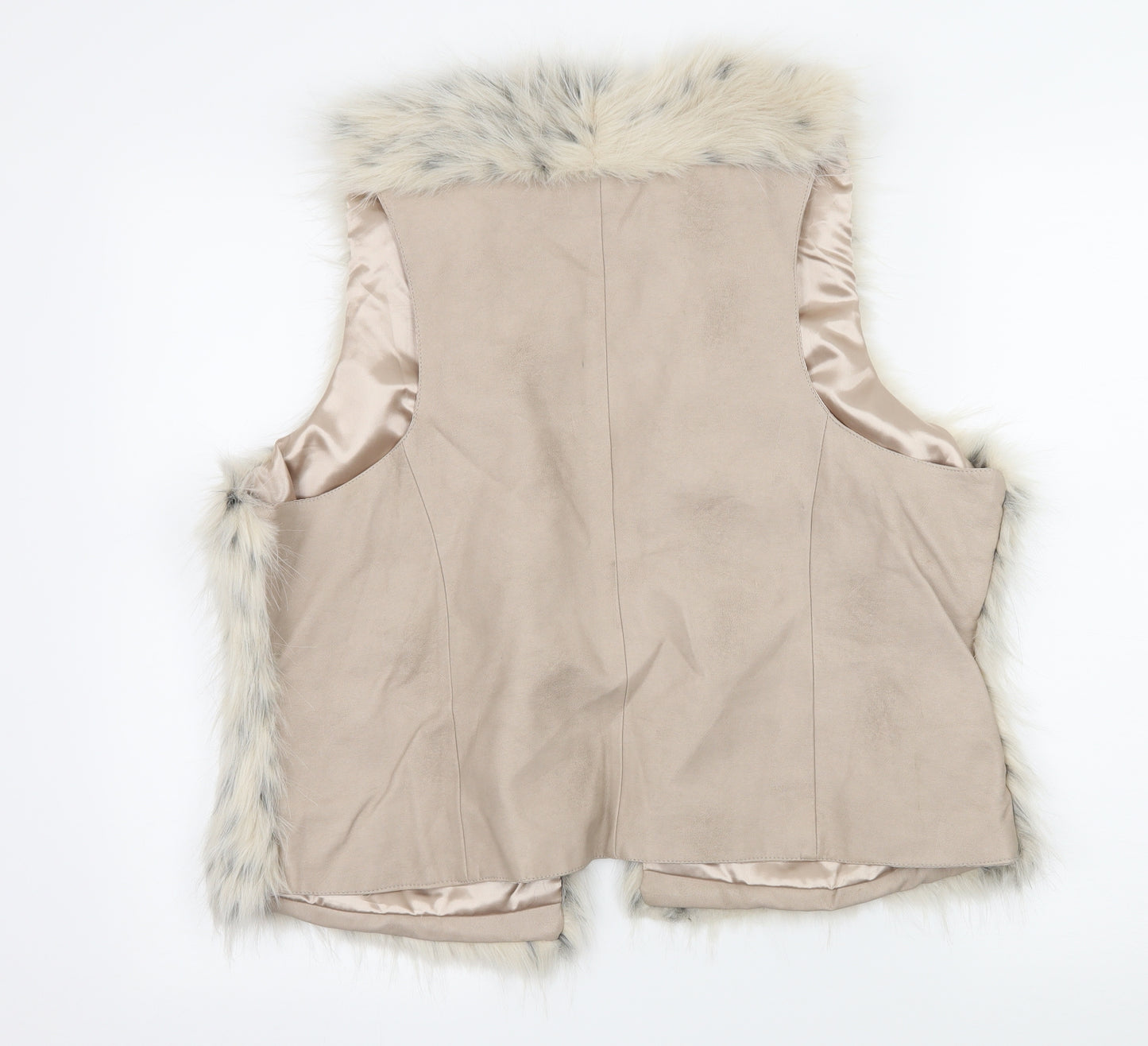 Atmosphere Womens Ivory   Gilet Jacket Size 16  - Faux Fur