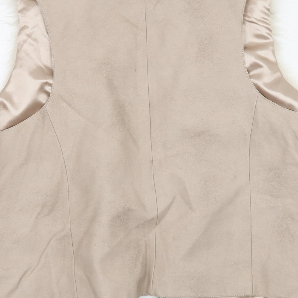 Atmosphere Womens Ivory   Gilet Jacket Size 16  - Faux Fur