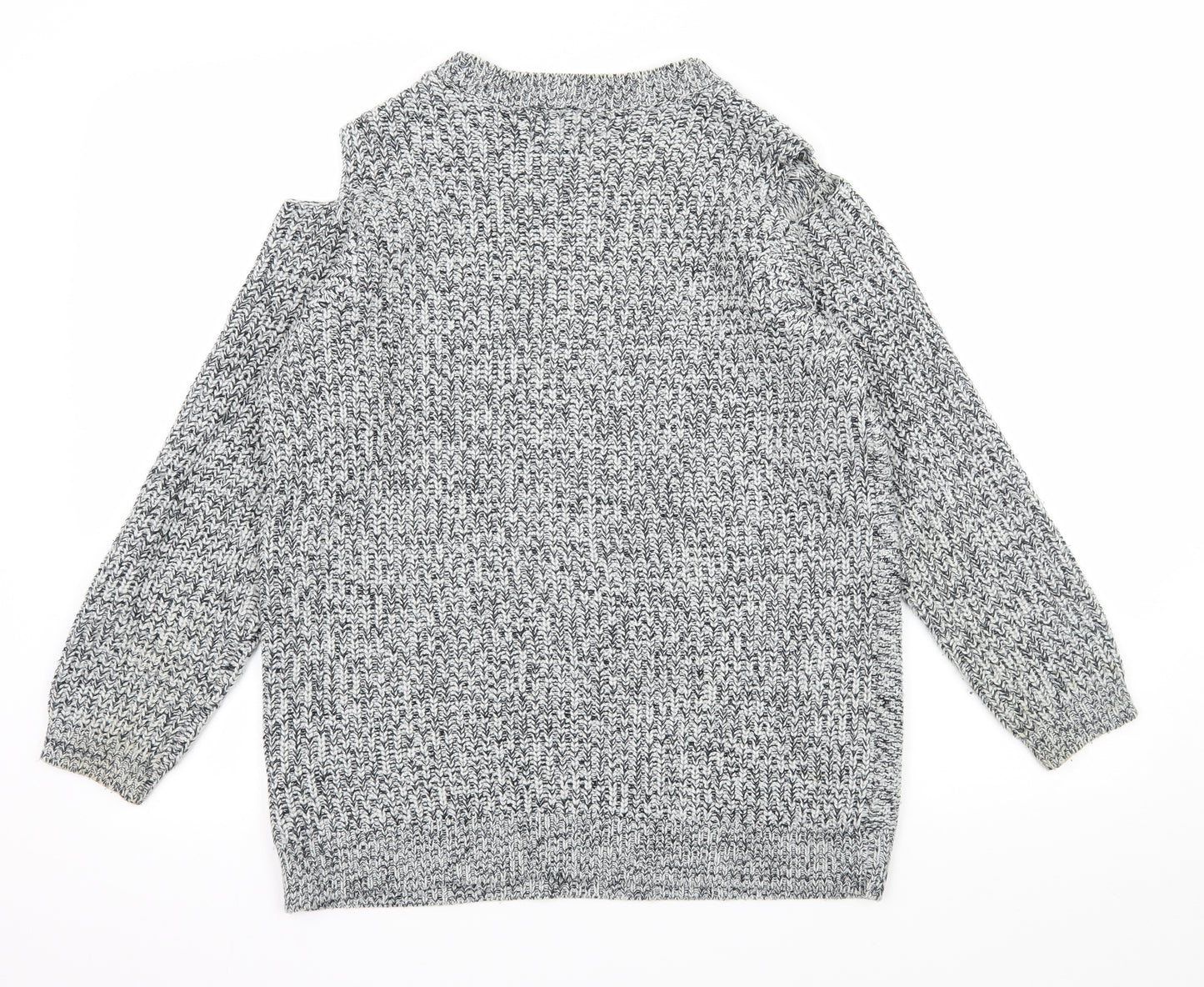 BeYou Womens Grey  Knit Pullover Jumper Size 12  - Cut Out Shoulder