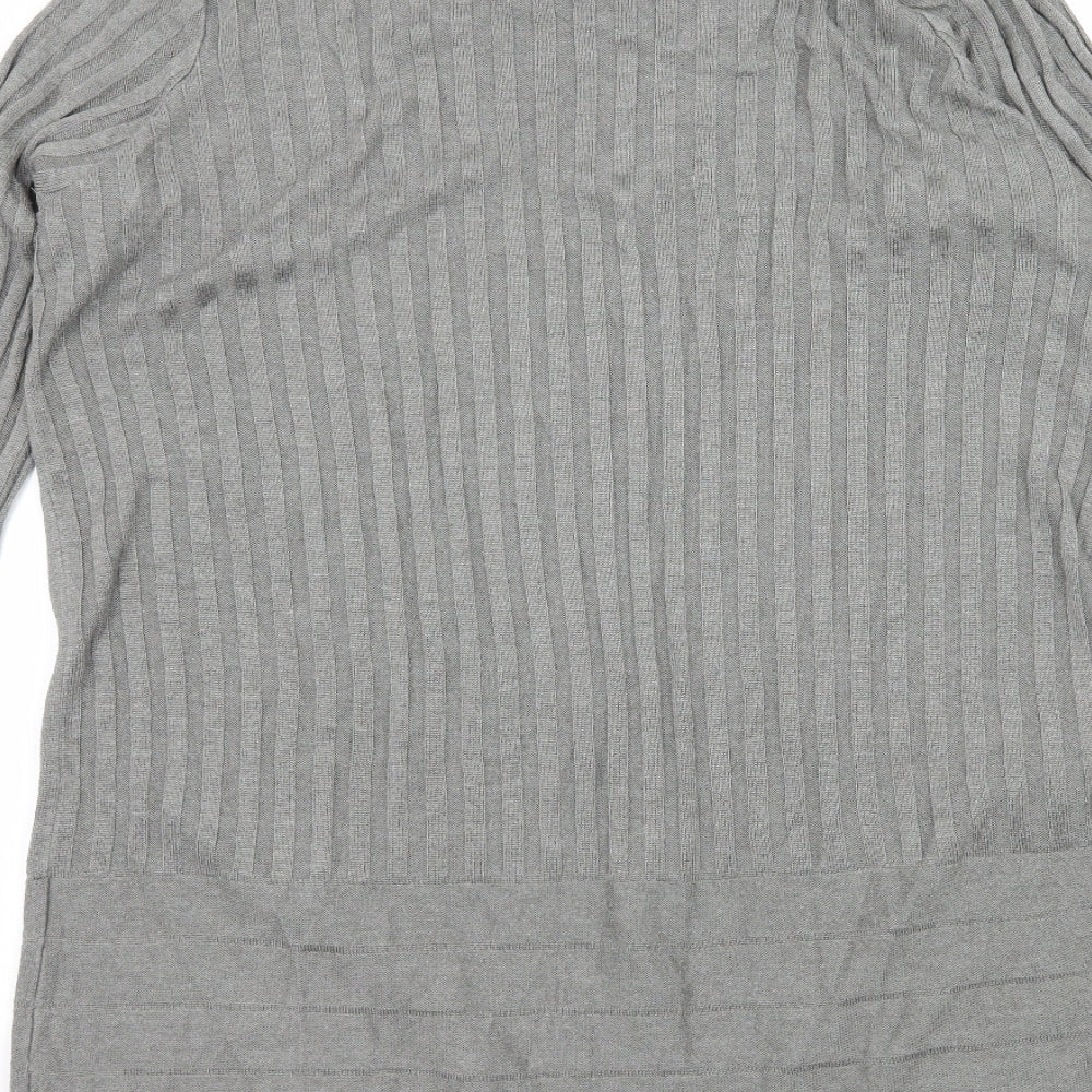 Per Una Womens Grey  Knit Cardigan Jumper Size 16