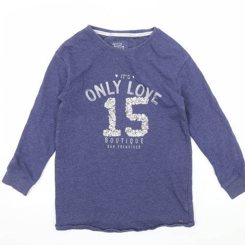 NEXT Girls Blue  Jersey Pullover Sweatshirt Size 8 Years  - Only Love