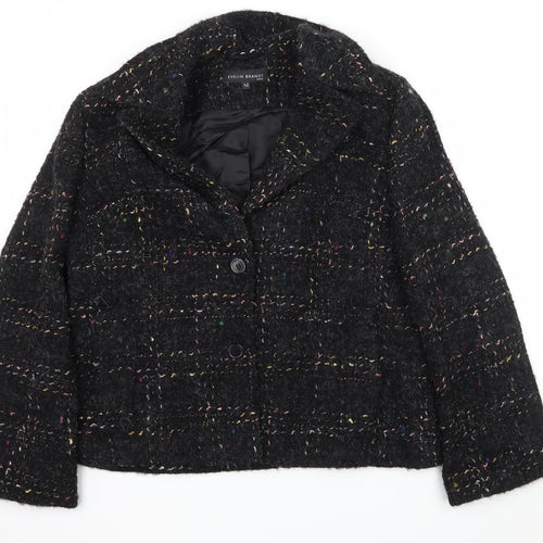 EVELIN BRANDT Womens Black Polka Dot  Jacket  Size 14