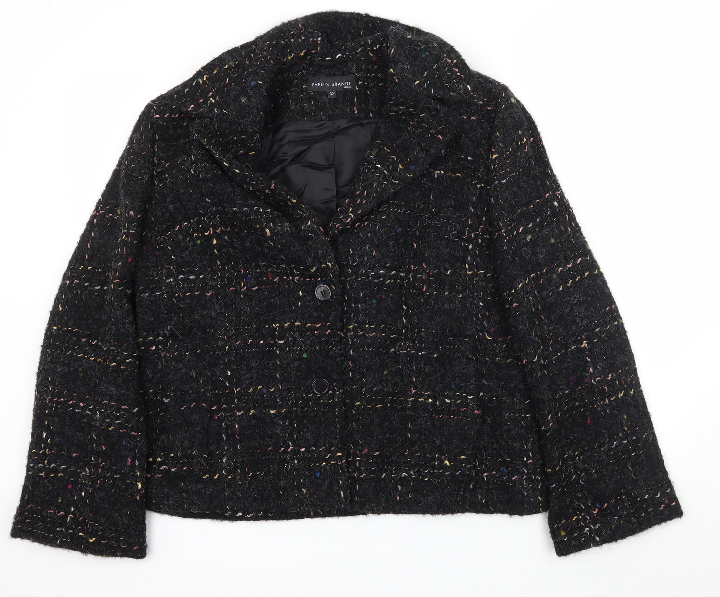 EVELIN BRANDT Womens Black Polka Dot  Jacket  Size 14