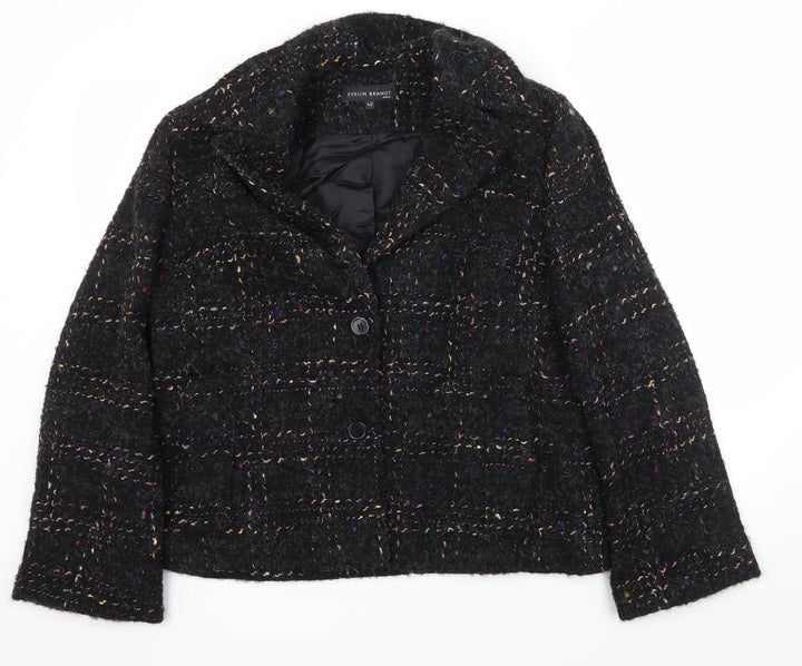 EVELIN BRANDT Womens Black Polka Dot  Jacket  Size 14