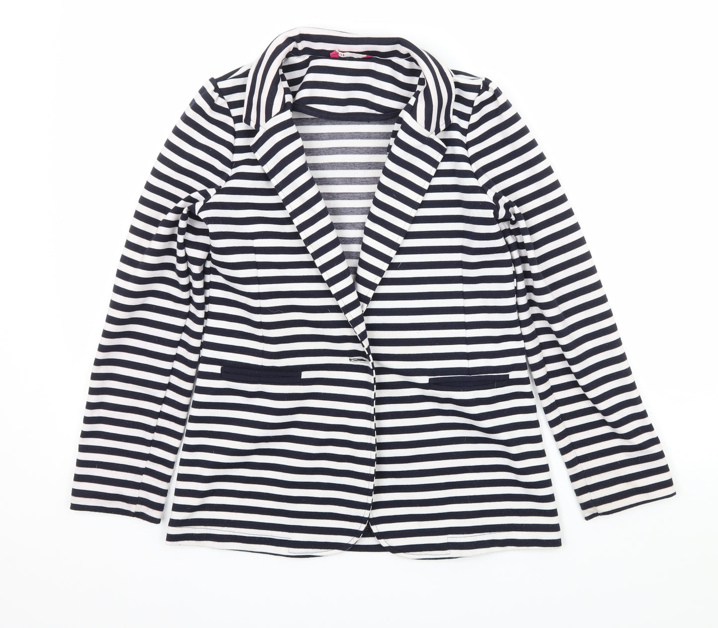 Young Dimension Girls Blue Striped Jersey Jacket  Size 12-13 Years