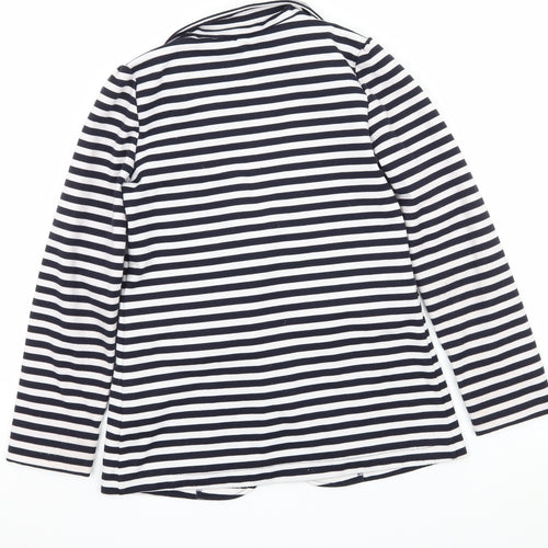 Young Dimension Girls Blue Striped Jersey Jacket  Size 12-13 Years
