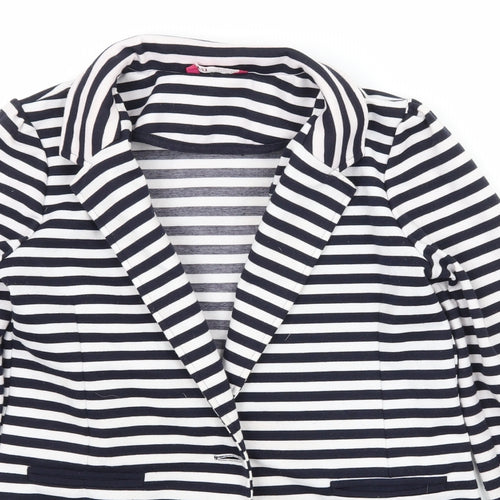 Young Dimension Girls Blue Striped Jersey Jacket  Size 12-13 Years