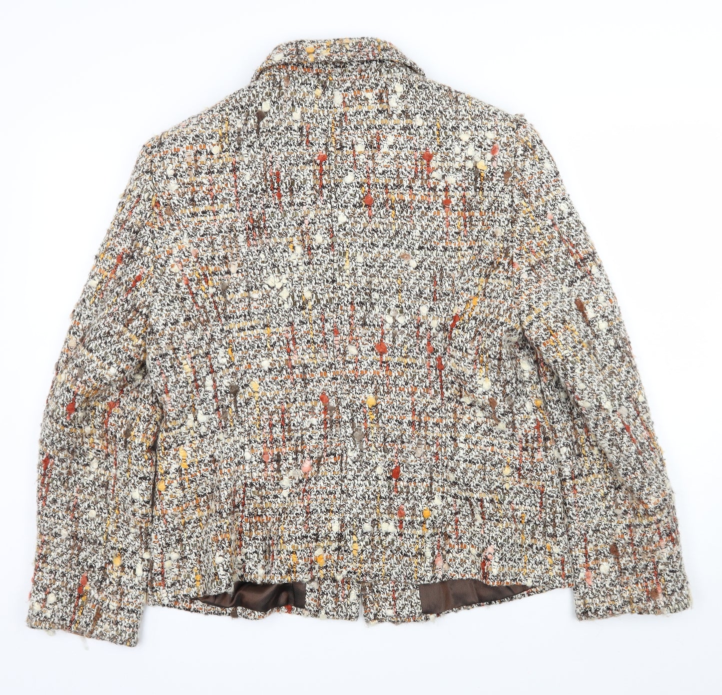 APANAGE Womens Brown Striped  Jacket  Size 16