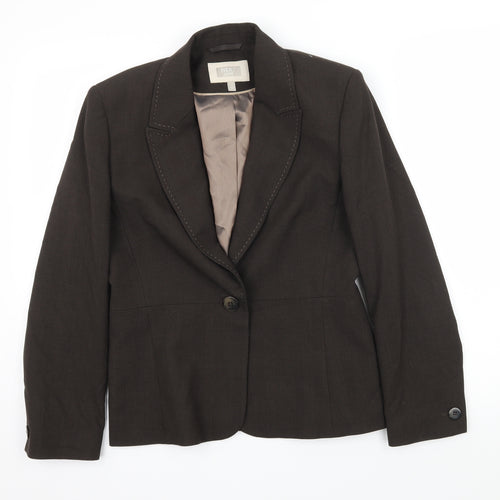 NEXT Womens Brown Check  Jacket Suit Jacket Size 12