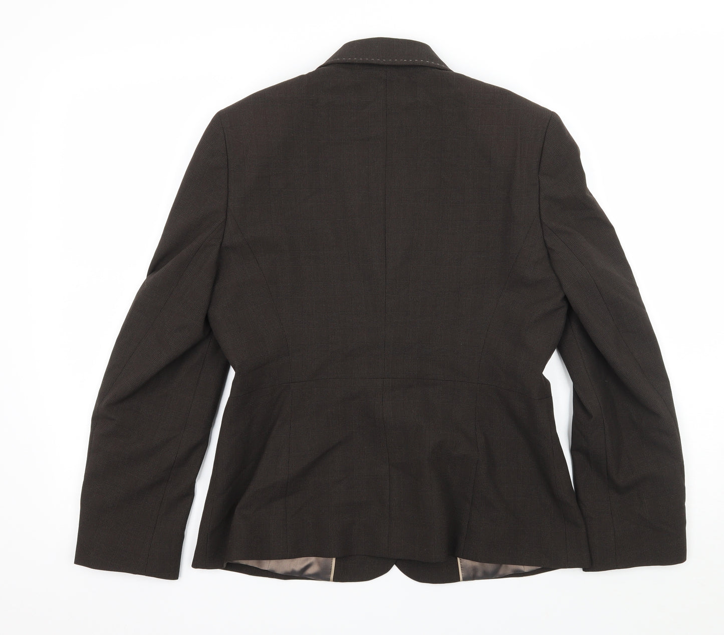 NEXT Womens Brown Check  Jacket Suit Jacket Size 12