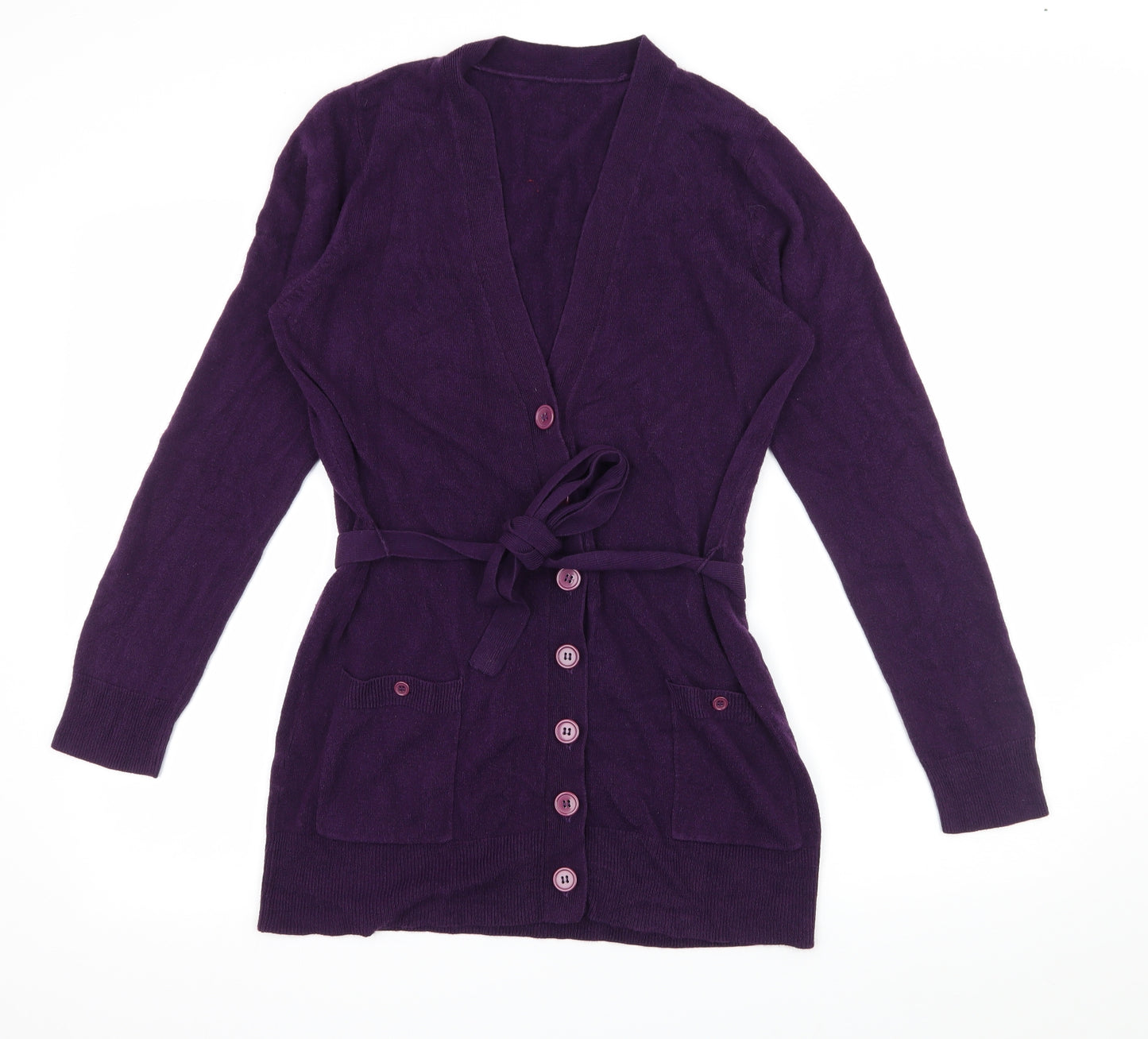 BHS Womens Purple  Knit Cape Jumper Size 14