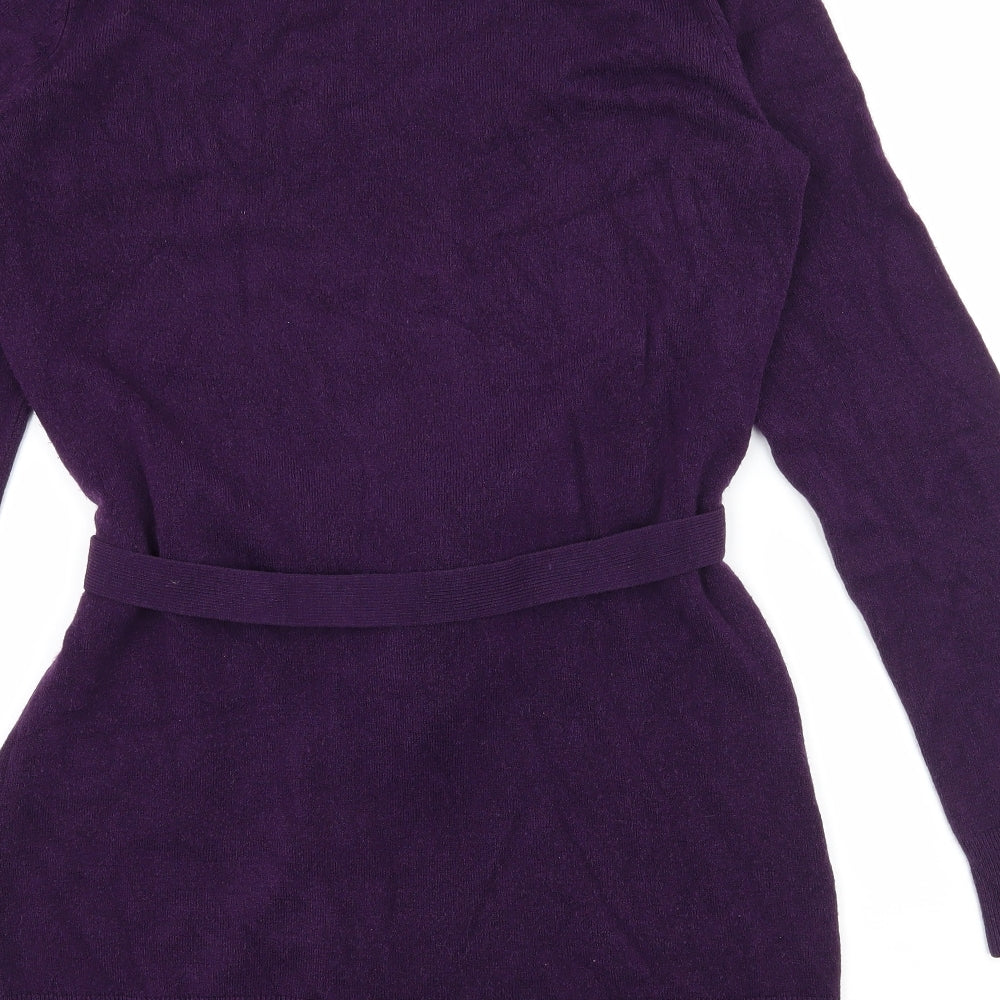 BHS Womens Purple  Knit Cape Jumper Size 14