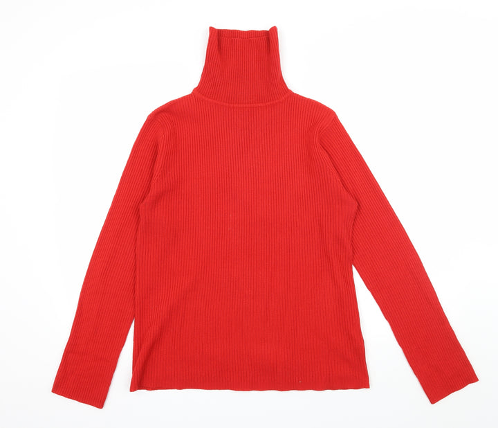 Mia Moda Womens Red Knit Pullover Jumper Size XL
