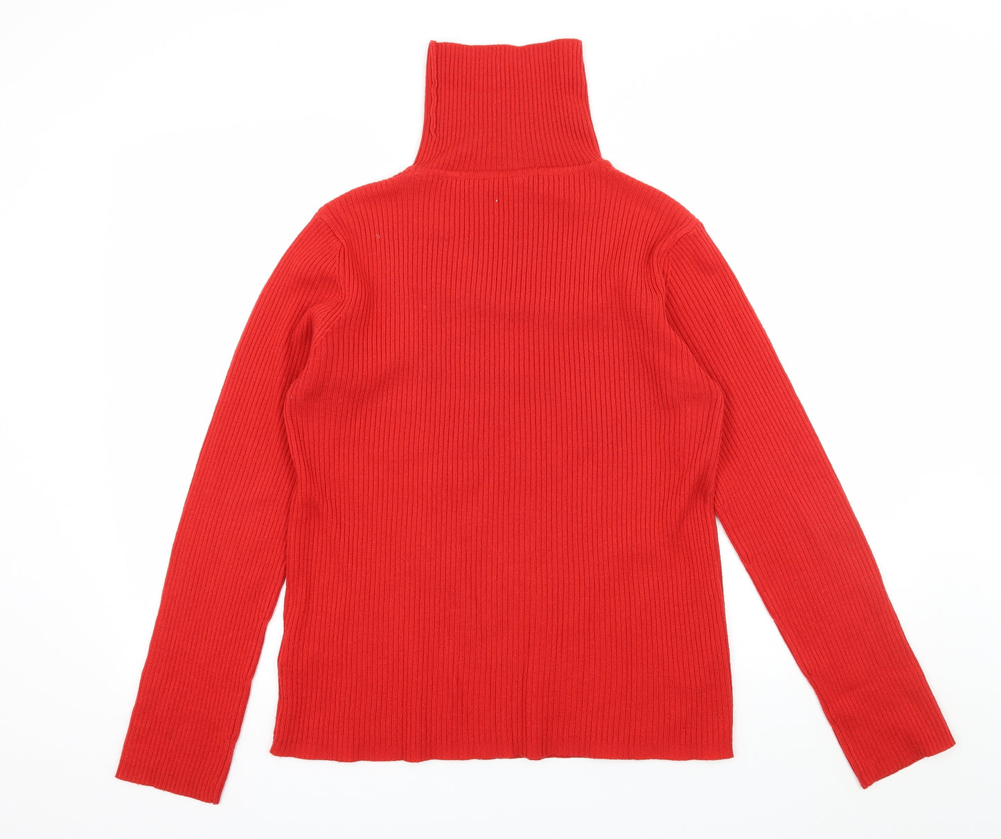 Mia Moda Womens Red  Knit Pullover Jumper Size XL
