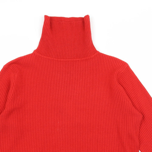 Mia Moda Womens Red  Knit Pullover Jumper Size XL