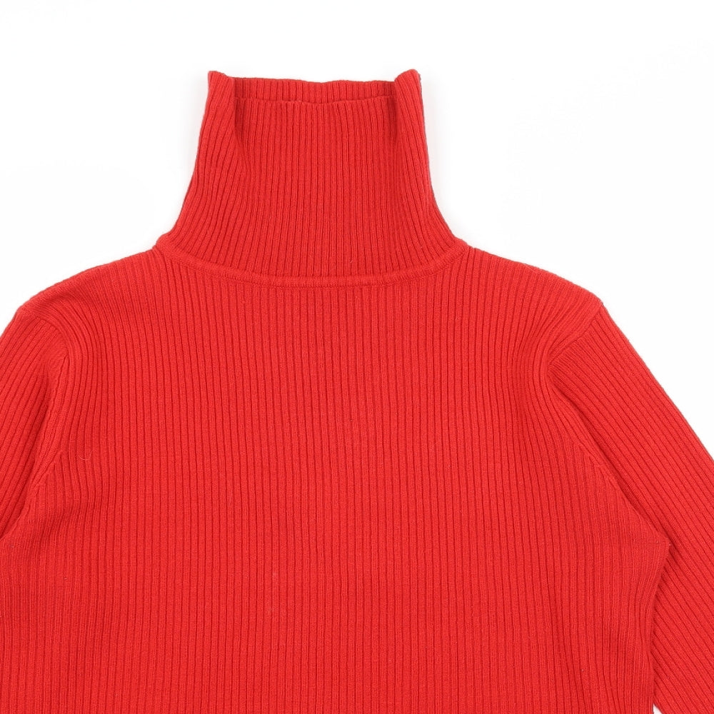 Mia Moda Womens Red  Knit Pullover Jumper Size XL