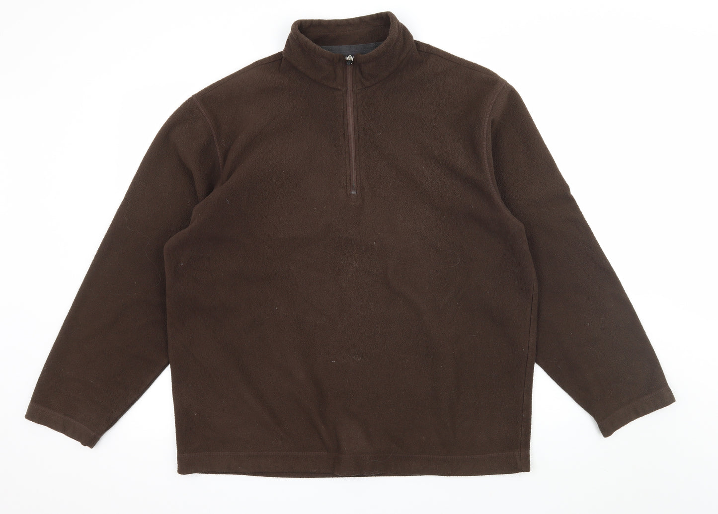 Blue Harbour Mens Brown  Fleece Pullover Sweatshirt Size L