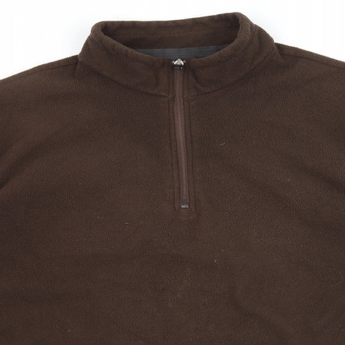 Blue Harbour Mens Brown  Fleece Pullover Sweatshirt Size L