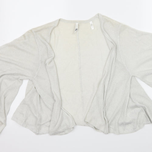 Label Be Womens Silver  Knit Cardigan Jumper Size 12