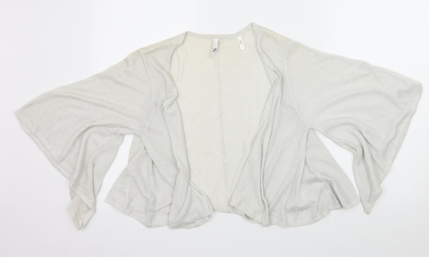 Label Be Womens Silver  Knit Cardigan Jumper Size 12