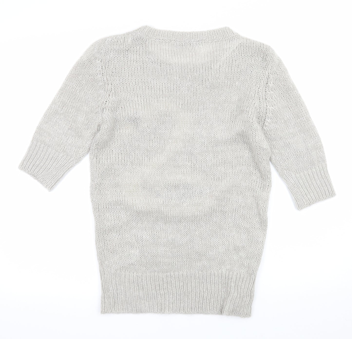 Dorothy Perkins Womens Grey  Knit Pullover Jumper Size 8  - Swan