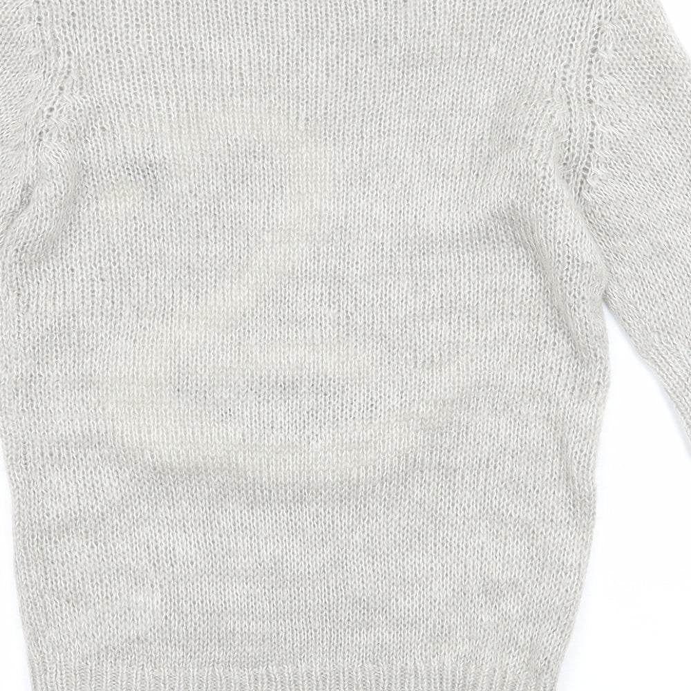 Dorothy Perkins Womens Grey  Knit Pullover Jumper Size 8  - Swan