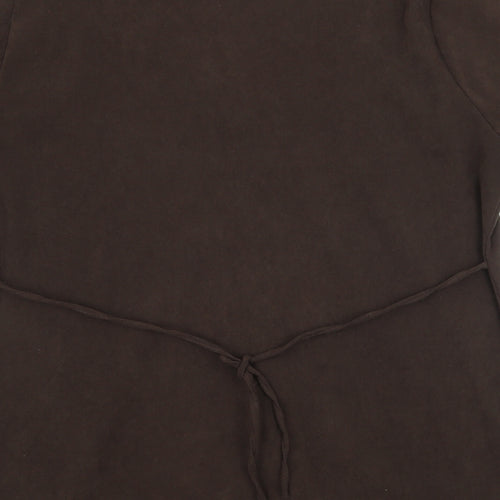 Xrose Womens Brown  Velour Basic Button-Up Size 18