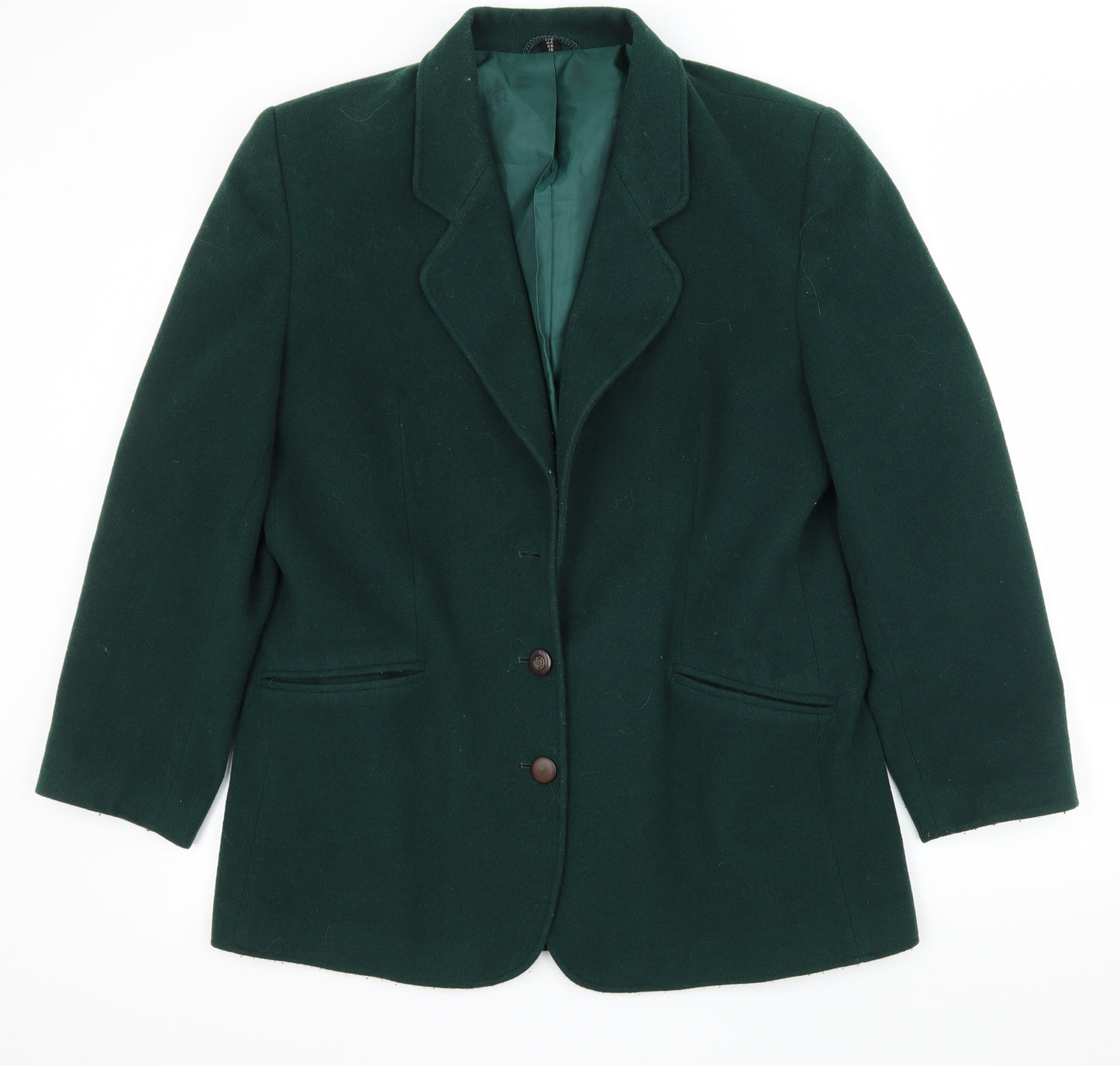 Prworn Womens Green   Pea Coat Coat Size 16