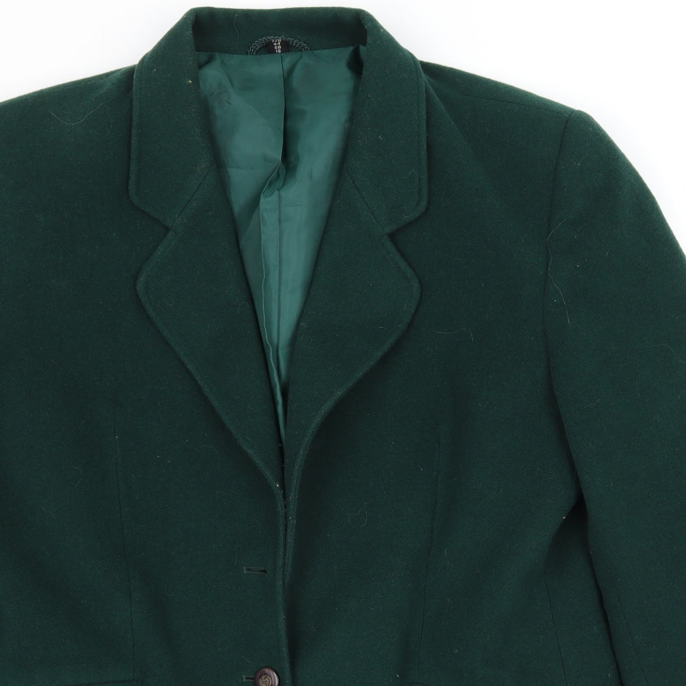 Prworn Womens Green   Pea Coat Coat Size 16