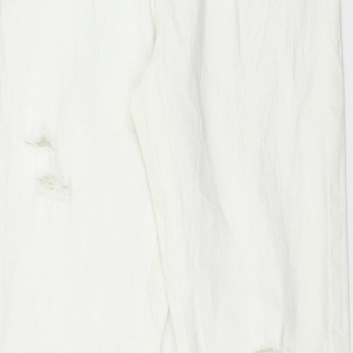 Denim & Co. Womens White  Denim Skinny Jeans Size 8 L28 in