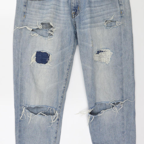 Mossimo Womens Blue  Denim Mom Jeans Size 32 in L25 in