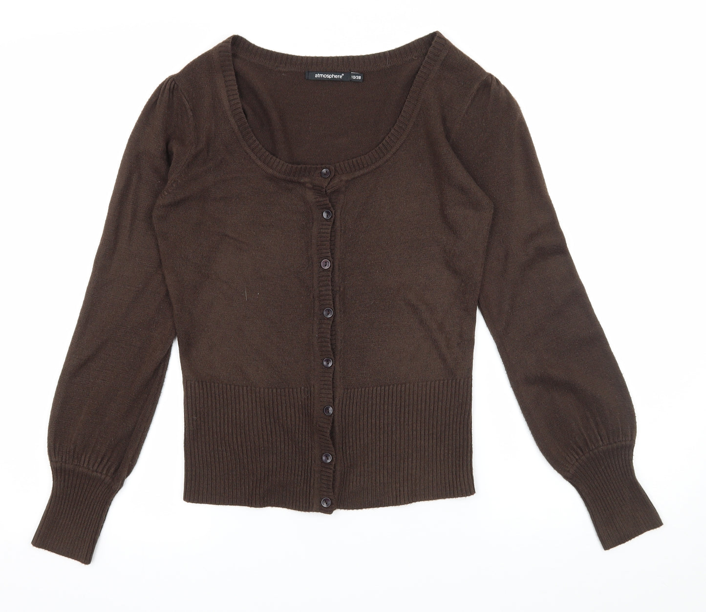 Atmosphere Womens Brown  Knit Cardigan Jumper Size 10