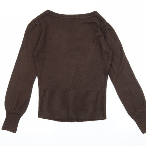 Atmosphere Womens Brown  Knit Cardigan Jumper Size 10